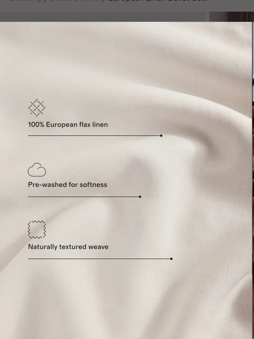 Quince 100% Linen Soft Orchid Duvet Cover - Luxury Home Bedding